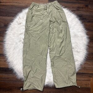 Lelis Green Swishy Jogger Pants size Small